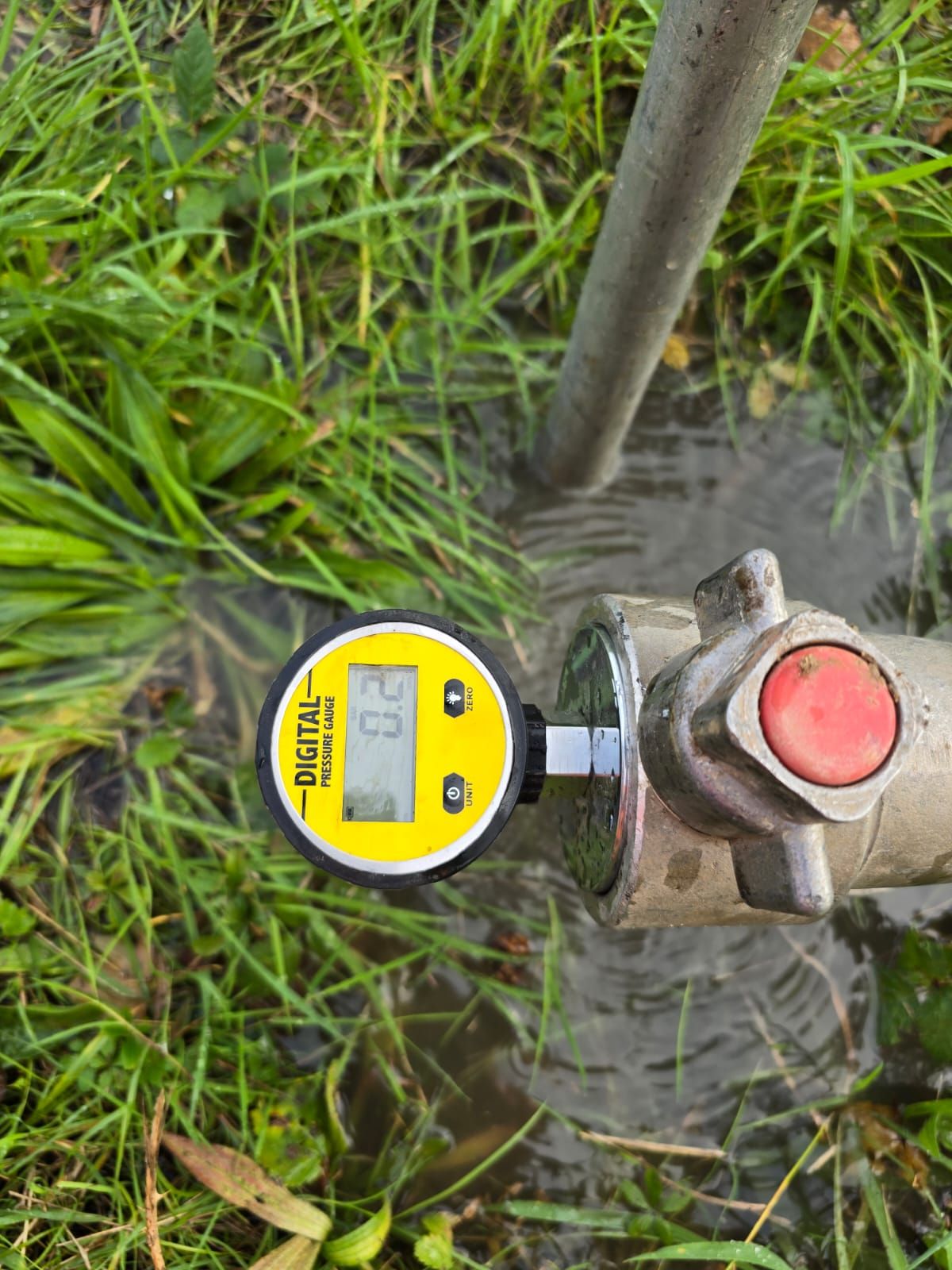Pressure testing a new water connection