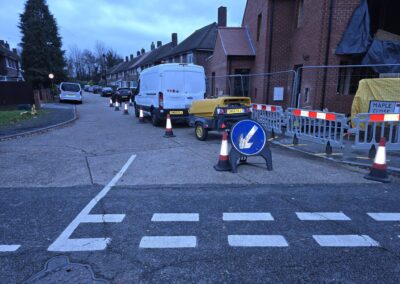 New sewer connection in C/W  Oakleigh Way  Mitcham CR4